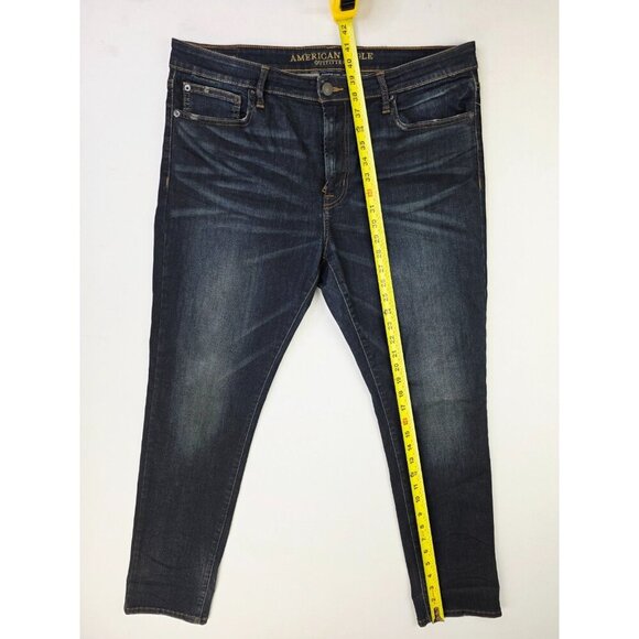 American Eagle Outfitters Size 36X30 Mens Extreme Flex Super Skinny Blue Jeans - Picture 10 of 12